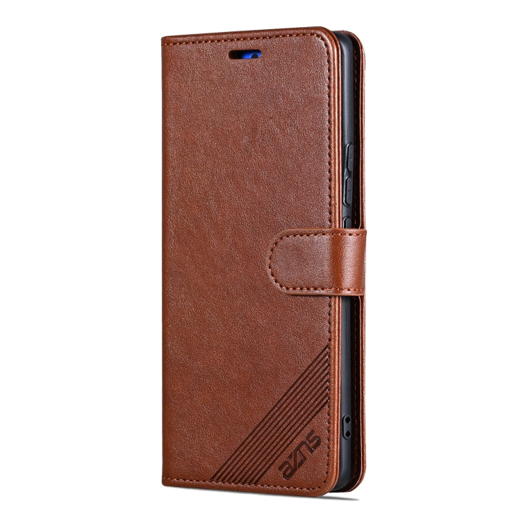 For vivo X200 AZNS Sheepskin Texture Flip Leather Phone Case(Brown) - X200 Cases by AZNS | Online Shopping UK | buy2fix