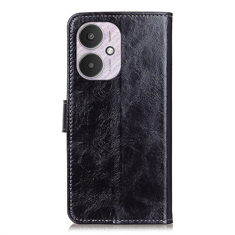 For Xiaomi Redmi 13C Retro Crazy Horse Texture Leather Phone Case(Black) - 13C Cases by buy2fix | Online Shopping UK | buy2fix