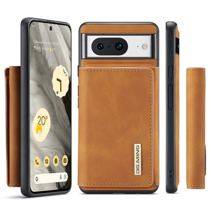 For Google Pixel 8 DG.MING M1 Series 3-Fold Multi Card Wallet + Magnetic Phone Case(Brown) - Google Cases by DG.MING | Online Shopping UK | buy2fix