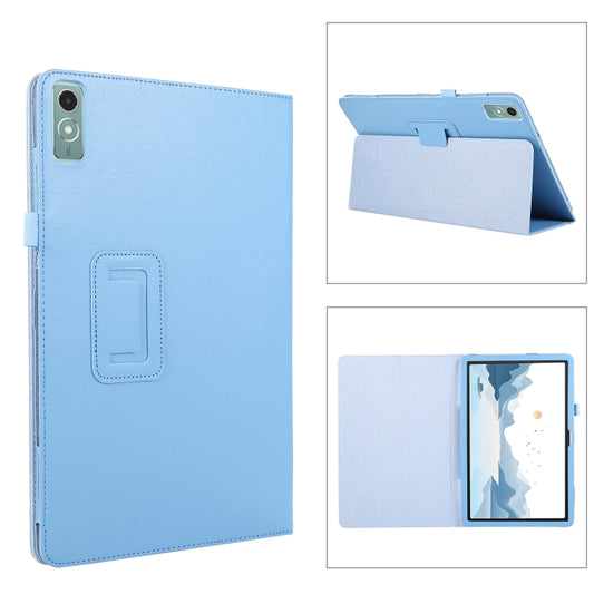 For Lenovo Xiaoxin Pad 11 2024 / M11 Litchi Texture Leather Tablet Case(Light Blue) - Lenovo by buy2fix | Online Shopping UK | buy2fix