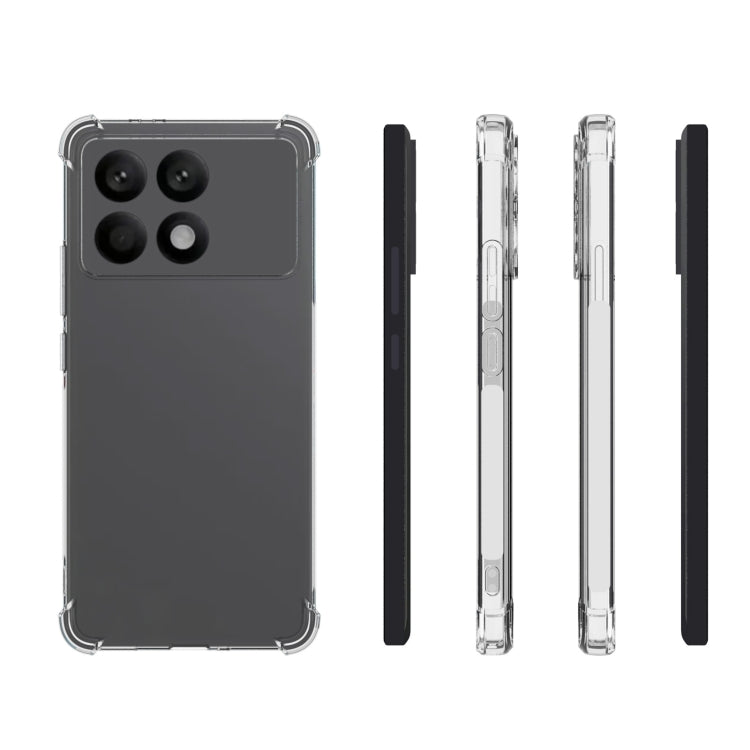 For Xiaomi Redmi K70 Pro Shockproof Non-slip Thickening TPU Phone Case(Transparent) - K70 Pro Cases by buy2fix | Online Shopping UK | buy2fix