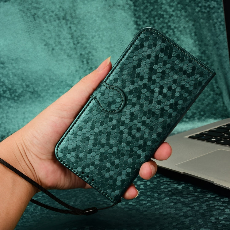 For Xiaomi Redmi K70 5G / K70 Pro 5G Honeycomb Dot Texture Leather Phone Case(Green) - K70 Pro Cases by buy2fix | Online Shopping UK | buy2fix