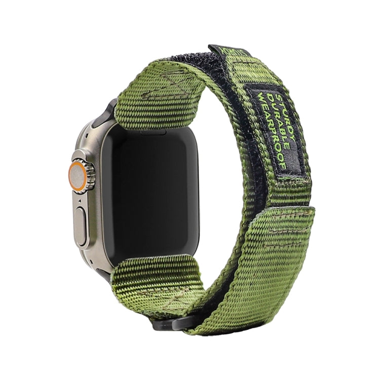 Nylon Two Section Watch Band For Apple Watch Ultra 2 49mm(Dark Green) - Watch Bands by buy2fix | Online Shopping UK | buy2fix