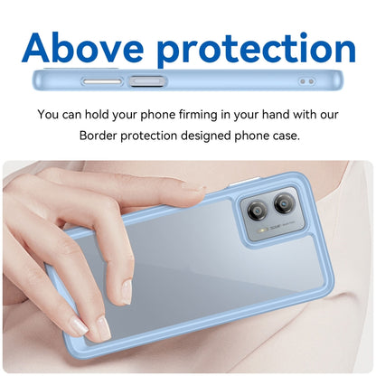 For Motorola Moto G53 5G Colorful Series Acrylic Hybrid TPU Phone Case(Blue) - Motorola Cases by buy2fix | Online Shopping UK | buy2fix