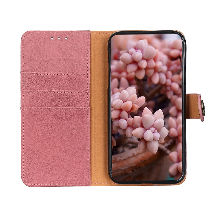 For Xiaomi Redmi Note 13 Pro+ KHAZNEH Cowhide Texture Flip Leather Phone Case(Pink) - Note 13 Pro+ Cases by buy2fix | Online Shopping UK | buy2fix