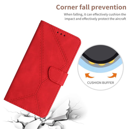 For iPhone 16 Pro Max Stitching Embossed Leather Phone Case(Red) - iPhone 16 Pro Max Cases by buy2fix | Online Shopping UK | buy2fix