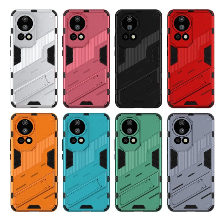 For Huawei nova 12 Pro Punk Armor 2 in 1 PC + TPU Phone Case with Holder(Green) - Huawei Cases by buy2fix | Online Shopping UK | buy2fix