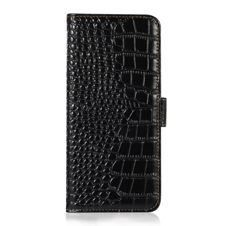 For iPhone 16 Pro Max Crocodile Top Layer Cowhide Leather Phone Case(Black) - iPhone 16 Pro Max Cases by buy2fix | Online Shopping UK | buy2fix