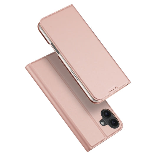 For iPhone 16 Plus DUX DUCIS Skin Pro Series Flip Leather Phone Case(Rose Gold) - iPhone 16 Plus Cases by DUX DUCIS | Online Shopping UK | buy2fix