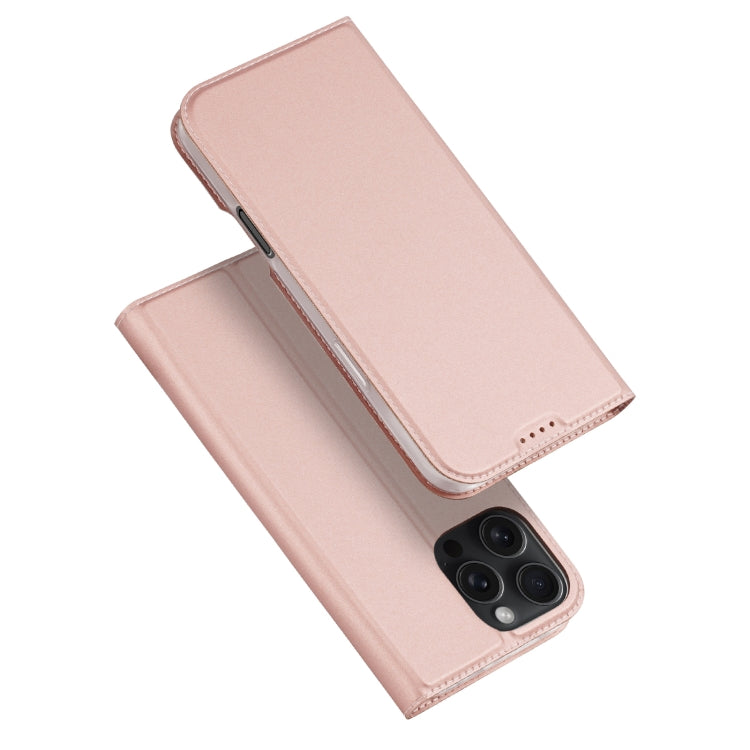 For iPhone 16 Pro Max DUX DUCIS Skin Pro Series Flip Leather Phone Case(Rose Gold) - iPhone 16 Pro Max Cases by DUX DUCIS | Online Shopping UK | buy2fix