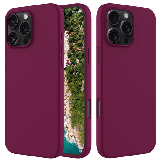 For iPhone 16 Pro Max Solid Color Silicone Phone Case(Violet) - More iPhone Cases by buy2fix | Online Shopping UK | buy2fix