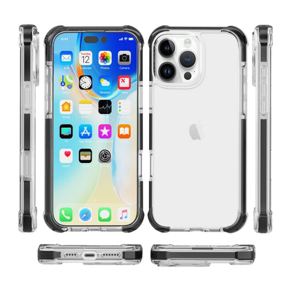 For iPhone 16 Pro Four-corner Shockproof TPU + Acrylic Phone Case(Black + Transparent) - iPhone 16 Pro Cases by buy2fix | Online Shopping UK | buy2fix