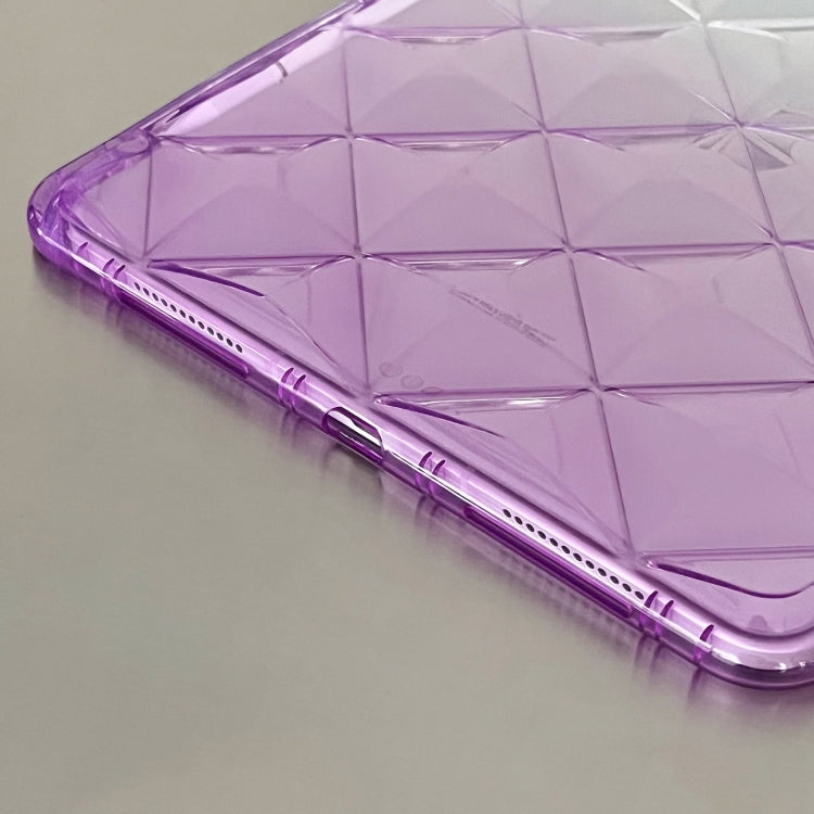 For iPad Air 11 2024 / iPad Pro 11 Gradient Diamond Plaid TPU Tablet Case(Gradient Purple) - iPad Pro 11 (2022/2021) Cases by buy2fix | Online Shopping UK | buy2fix