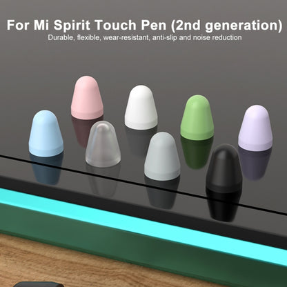 For Xiaomi Stylus Pen 2 8pcs / Set Silicone Wear-resistant Stylus Nib Cover(Black) - Pencil Accessories by buy2fix | Online Shopping UK | buy2fix