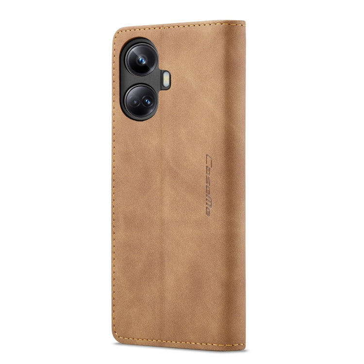 For Realme 10 Pro+ CaseMe 013 Multifunctional Horizontal Flip Leather Phone Case(Brown) - Realme Cases by CaseMe | Online Shopping UK | buy2fix