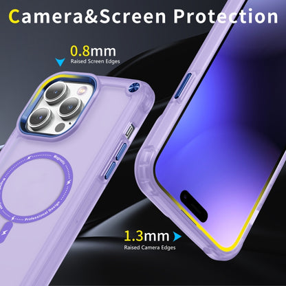 For iPhone 11 Pro Skin Feel TPU + PC MagSafe Magnetic Phone Case(Transparent Purple) - iPhone 11 Pro Cases by buy2fix | Online Shopping UK | buy2fix