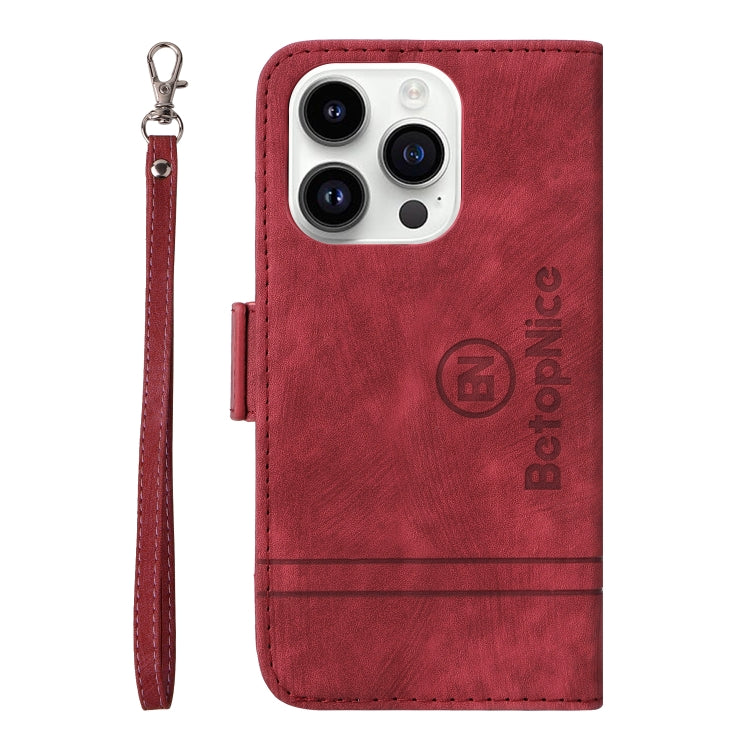 For iPhone 15 Pro Max BETOPNICE Dual-side Buckle Leather Phone Case(Red) - iPhone 15 Pro Max Cases by BETOPNICE | Online Shopping UK | buy2fix