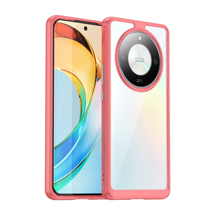 For Honor Magic6 Lite 5G Colorful Series Acrylic Hybrid TPU Phone Case(Red) - Honor Cases by buy2fix | Online Shopping UK | buy2fix