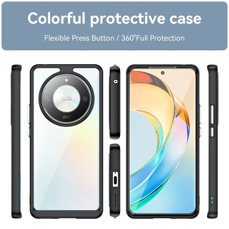 For Honor X50 GT Colorful Series Acrylic Hybrid TPU Phone Case(Black) - Honor Cases by buy2fix | Online Shopping UK | buy2fix