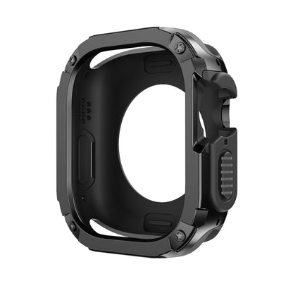 For Apple Watch Ultra 49mm 2-in-1 PC Hybrid TPU Armor Watch Case(Black) - Watch Cases by buy2fix | Online Shopping UK | buy2fix