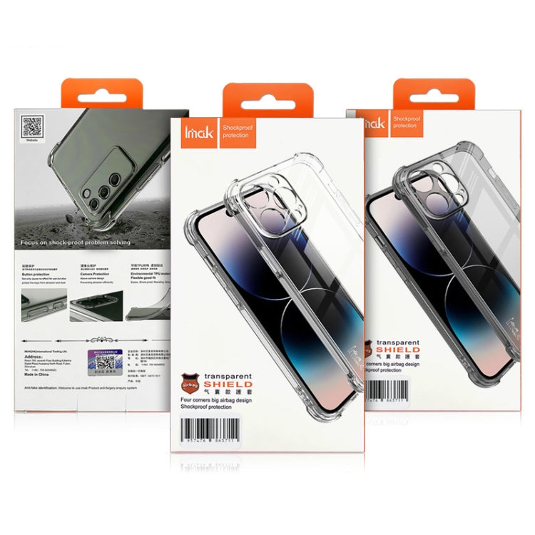 For Huawei Mate 60 Pro+ imak Shockproof Airbag TPU Phone Case(Transparent Black) - Huawei Cases by imak | Online Shopping UK | buy2fix