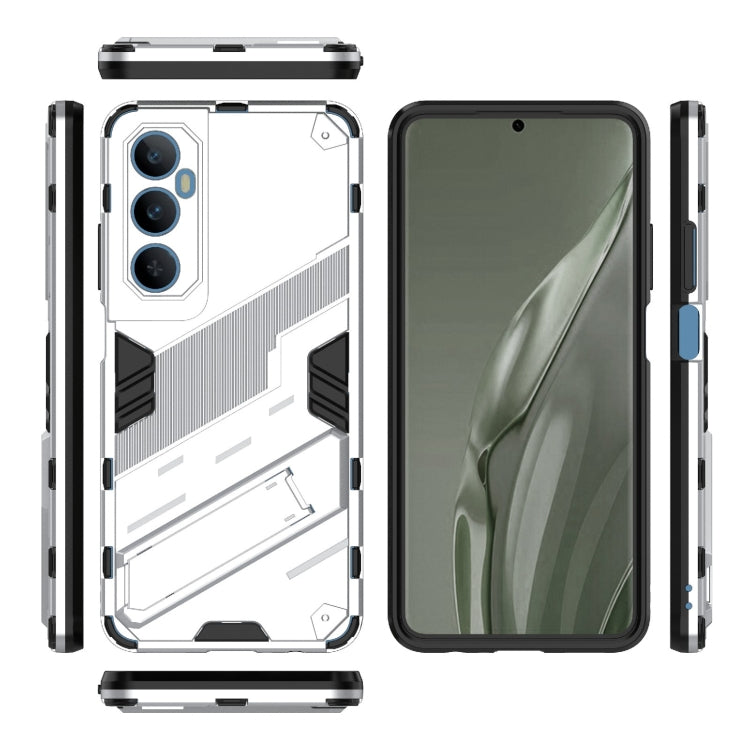 For Realme C65 4G Global Punk Armor 2 in 1 PC + TPU Phone Case with Holder(White) - Realme Cases by buy2fix | Online Shopping UK | buy2fix