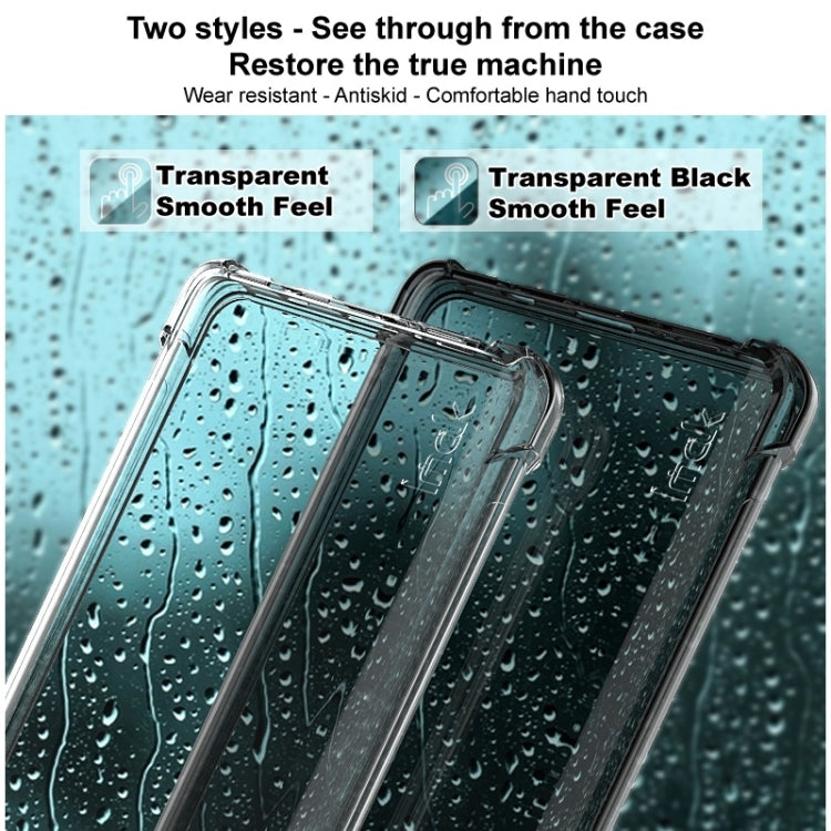 For Motorola Edge 50 Ultra 5G imak Shockproof Airbag TPU Phone Case(Transparent Black) - Motorola Cases by imak | Online Shopping UK | buy2fix