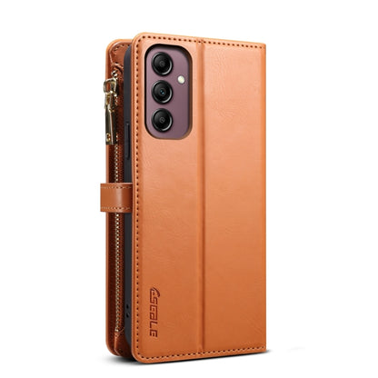 For Samsung Galaxy S23 FE 5G ESEBLE Star Series Lanyard Zipper Wallet RFID Leather Case(Brown) - Galaxy S23 FE 5G Cases by ESEBLE | Online Shopping UK | buy2fix