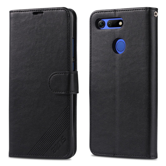 For Huawei Honor V20 AZNS Sheepskin Texture Horizontal Flip Leather Case with Holder & Card Slots & Wallet(Black) - Honor Cases by AZNS | Online Shopping UK | buy2fix