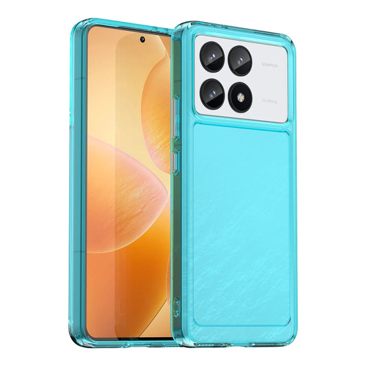 For Xiaomi Redmi K70 Candy Series TPU Phone Case(Transparent Blue) - K70 Cases by buy2fix | Online Shopping UK | buy2fix