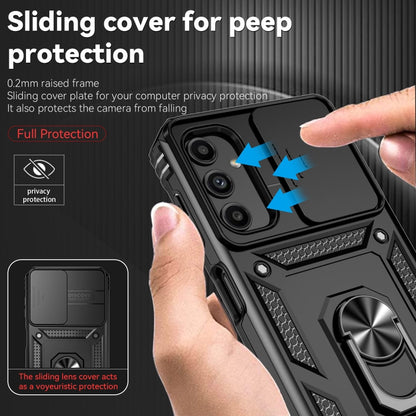 For Samsung Galaxy A24 Sliding Camshield Holder Phone Case(Black) - Galaxy Phone Cases by buy2fix | Online Shopping UK | buy2fix