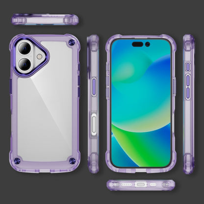 For iPhone 16 Skin Feel TPU + PC Phone Case(Transparent Purple) - iPhone 16 Cases by buy2fix | Online Shopping UK | buy2fix