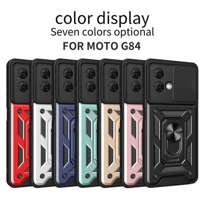 For Motorola Moto G84 Sliding Camera Cover Design TPU Hybrid PC Phone Case(Red) - Motorola Cases by buy2fix | Online Shopping UK | buy2fix