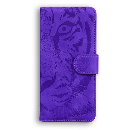 For Samsung Galaxy S23 FE 5G Tiger Embossing Pattern Flip Leather Phone Case(Purple) - Galaxy S23 FE 5G Cases by buy2fix | Online Shopping UK | buy2fix