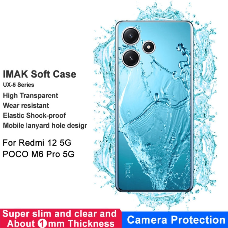 For Xiaomi Redmi 12 5G Global imak UX-5 Series Transparent Shockproof TPU Protective Case(Transparent) - Xiaomi Cases by imak | Online Shopping UK | buy2fix