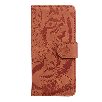 For Xiaomi Redmi Note 13 4G Global Tiger Embossing Pattern Leather Phone Case(Brown) - Note 13 Cases by buy2fix | Online Shopping UK | buy2fix