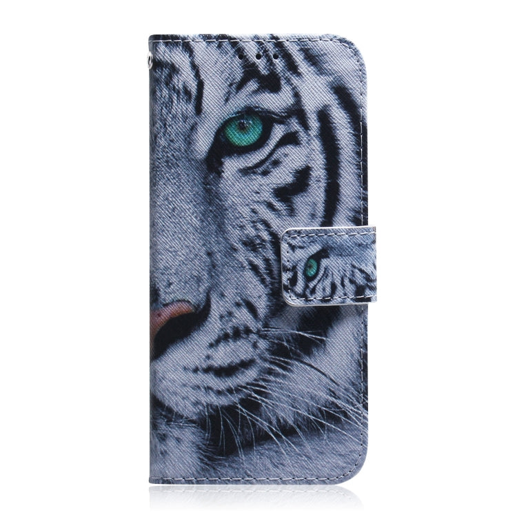 For iPhone SE 2024 Coloured Drawing Flip Leather Phone Case(Tiger) - More iPhone Cases by buy2fix | Online Shopping UK | buy2fix