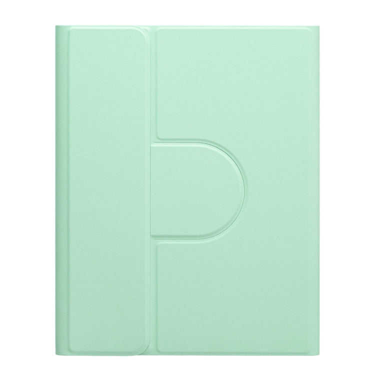 For iPad Air 2022 / iPad Pro 11 2021 Square Button 360 Degree Rotatable Bluetooth Keyboard Leather Case with Touchpad(Mint Green) - Universal by buy2fix | Online Shopping UK | buy2fix