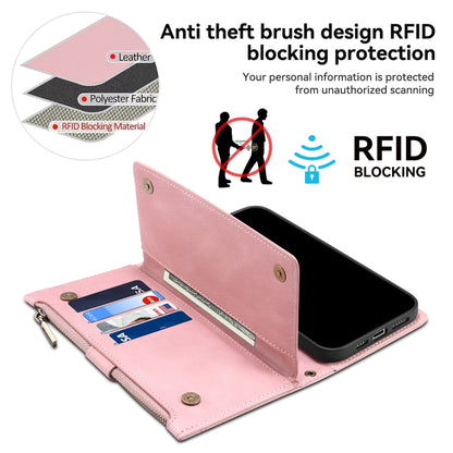 For iPhone 16 Pro ESEBLE Retro Frosted RFID Flip Leather Phone Case(Rose Gold) - iPhone 16 Pro Cases by ESEBLE | Online Shopping UK | buy2fix