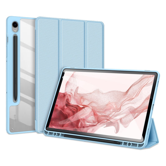 For Samsung Galaxy Tab S9 DUX DUCIS TOBY Series Antiskid Leather Tablet Case with Sleep / Wake-up Function(Blue) - Galaxy Tab S9 Cases by DUX DUCIS | Online Shopping UK | buy2fix