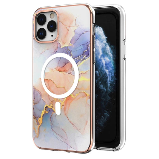 For iPhone 11 Pro Max Marble Pattern Dual-side IMD Magsafe TPU Phone Case(White Marble) - iPhone 11 Pro Max Cases by buy2fix | Online Shopping UK | buy2fix