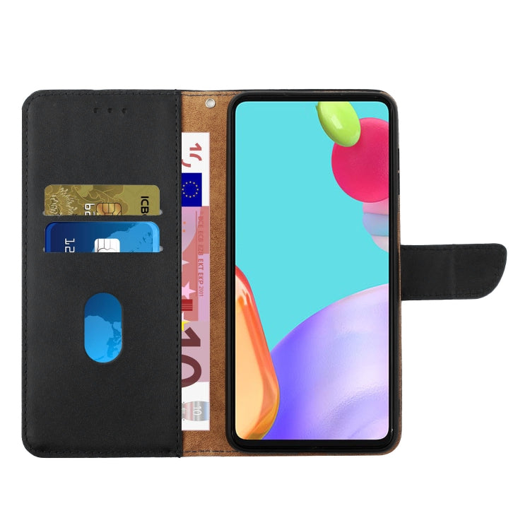 For Google Pixel 9 Pro HT02 Genuine Leather Fingerprint-proof Flip Phone Case(Black) - Google Cases by buy2fix | Online Shopping UK | buy2fix