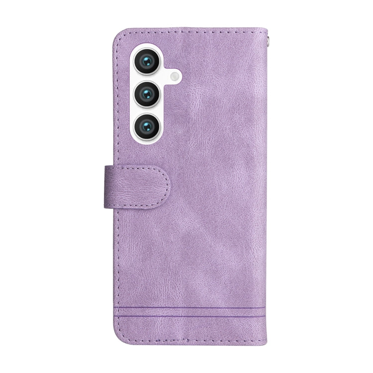 For Samsung Galaxy S24 Skin Feel Life Tree Metal Button Leather Phone Case(Purple) - Galaxy S24 5G Cases by buy2fix | Online Shopping UK | buy2fix