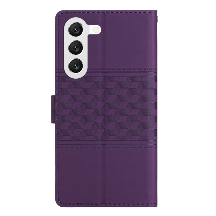 For Samsung Galaxy S24+ 5G Diamond Embossed Skin Feel Leather Phone Case(Purple) - Galaxy S24+ 5G Cases by buy2fix | Online Shopping UK | buy2fix
