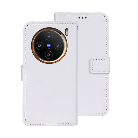 For vivo X100 idewei Crazy Horse Texture Leather Phone Case(White) - X100 Cases by idewei | Online Shopping UK | buy2fix