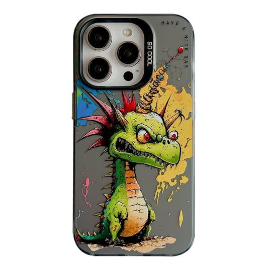 For iPhone 16 Pro Max Animal Pattern Oil Painting Series PC + TPU Phone Case(Dragon) - iPhone 16 Pro Max Cases by buy2fix | Online Shopping UK | buy2fix