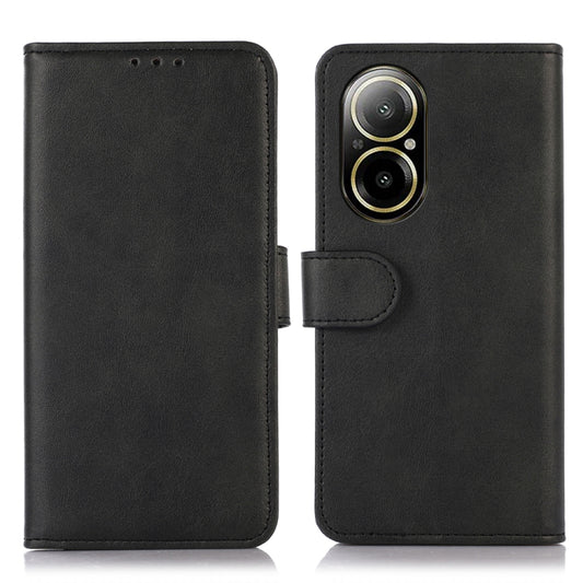 For Realme C67 4G Cow Texture Flip Leather Phone Case(Black) - C67 Cases by buy2fix | Online Shopping UK | buy2fix