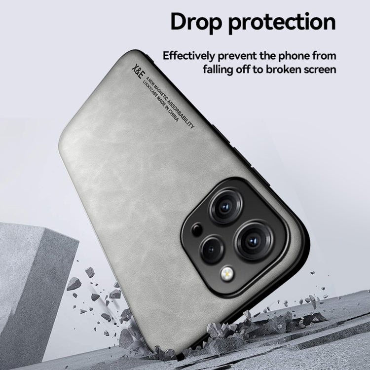 For Xiaomi Redmi Note 13 Pro 4G Skin Feel Magnetic Leather Back Phone Case(Light Grey) - Note 13 Pro Cases by buy2fix | Online Shopping UK | buy2fix