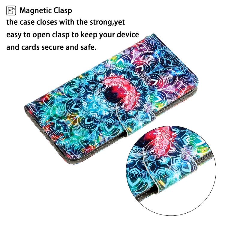 For iPhone 16 Plus 3D Colored Drawing Flip Leather Phone Case(Mandala) - iPhone 16 Plus Cases by buy2fix | Online Shopping UK | buy2fix