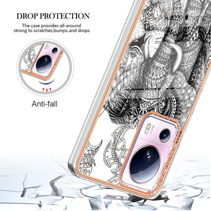 For Xiaomi 13 Lite 5G Electroplating Marble Dual-side IMD Phone Case(Totem Elephant) - 13 Lite Cases by buy2fix | Online Shopping UK | buy2fix